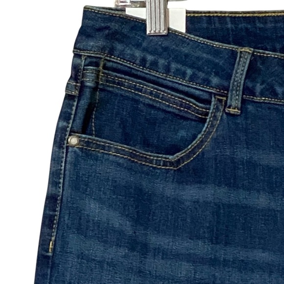 Wrangler High-Rise Bootcut Jeans 12 Dark Blue Western Cowgirl Straight Fit NWT - Picture 6 of 12